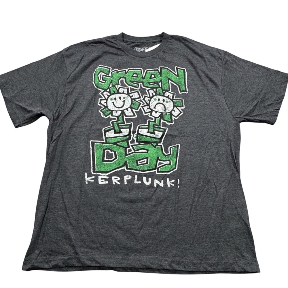 Green Day Kerplunck Graphic Band Tee Short - Charcoal Grey - Size Large